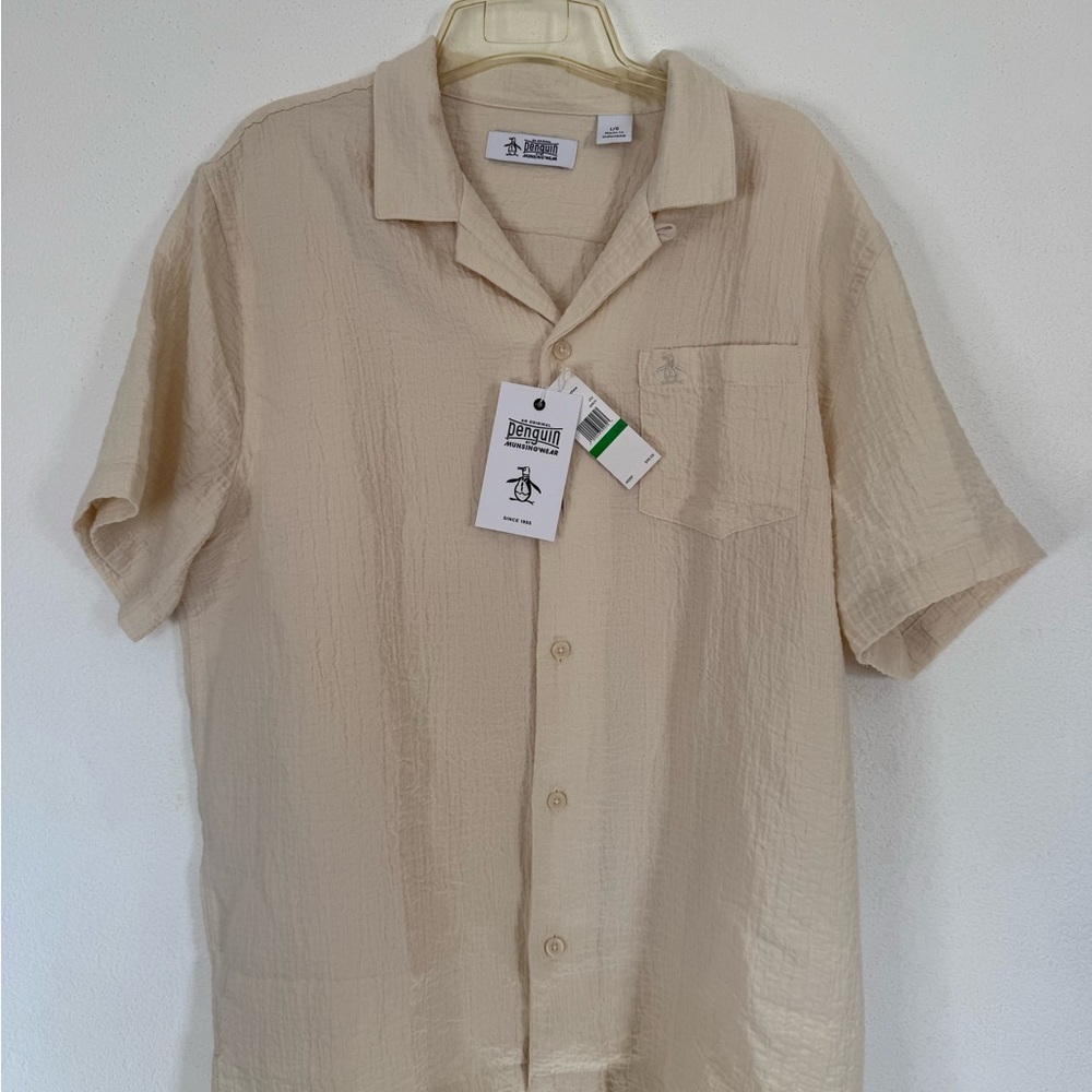 Original Penguin Beige Short Sleeve Shirt